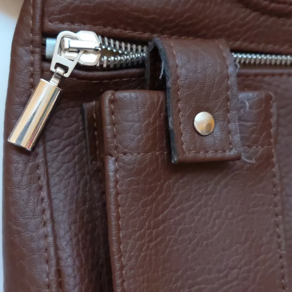 Anna S brown leather holster-style wallet